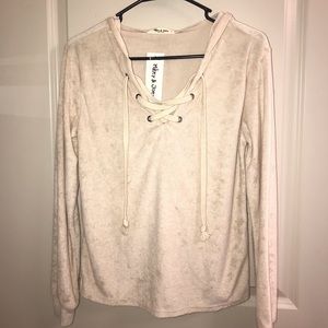 Beige hoodie/sweatshirt size s